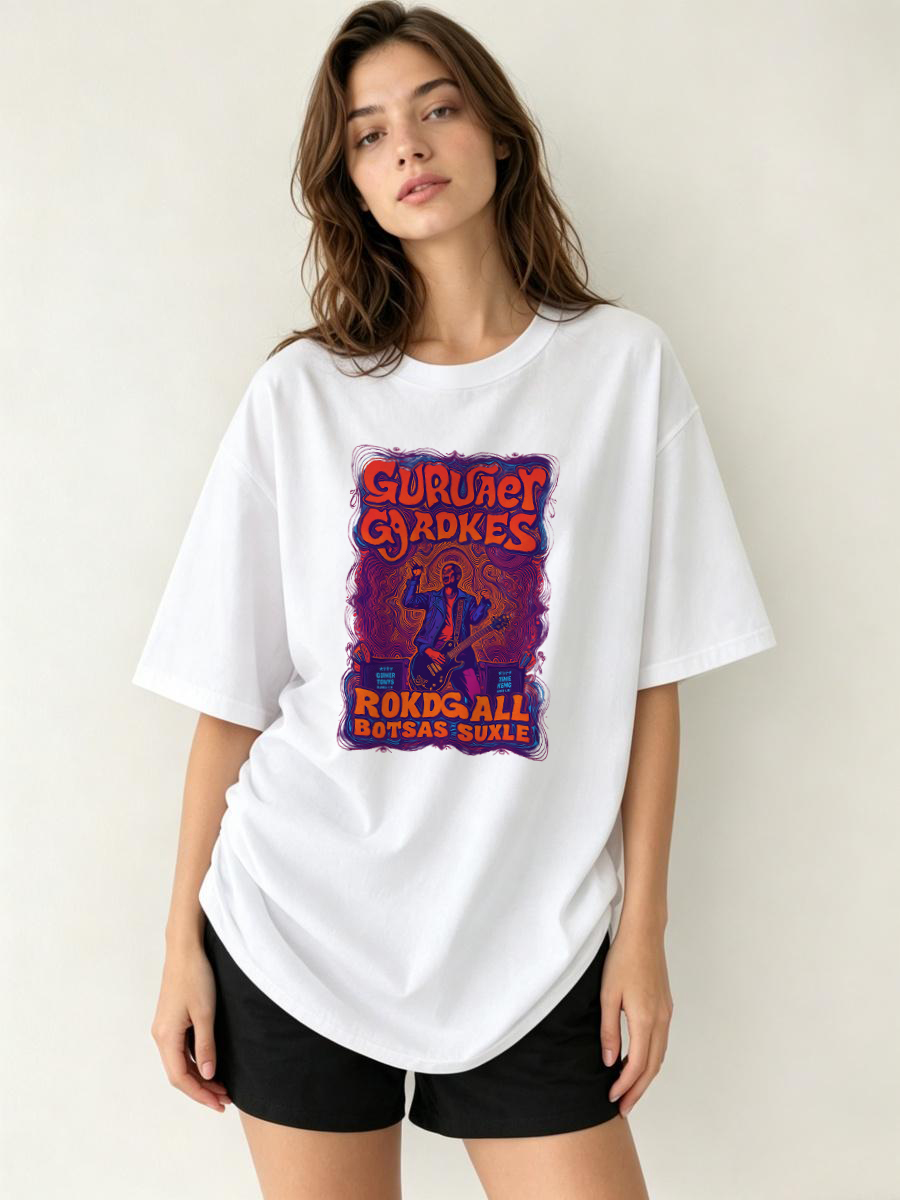 The Korean Lifestyle - เสื้อยืดฤดูร้อน น้ำหนักเบา ระบายอากาศได้ดี นุ่มสบาย สไตล์วินเทจ โอเวอร์ไซส์