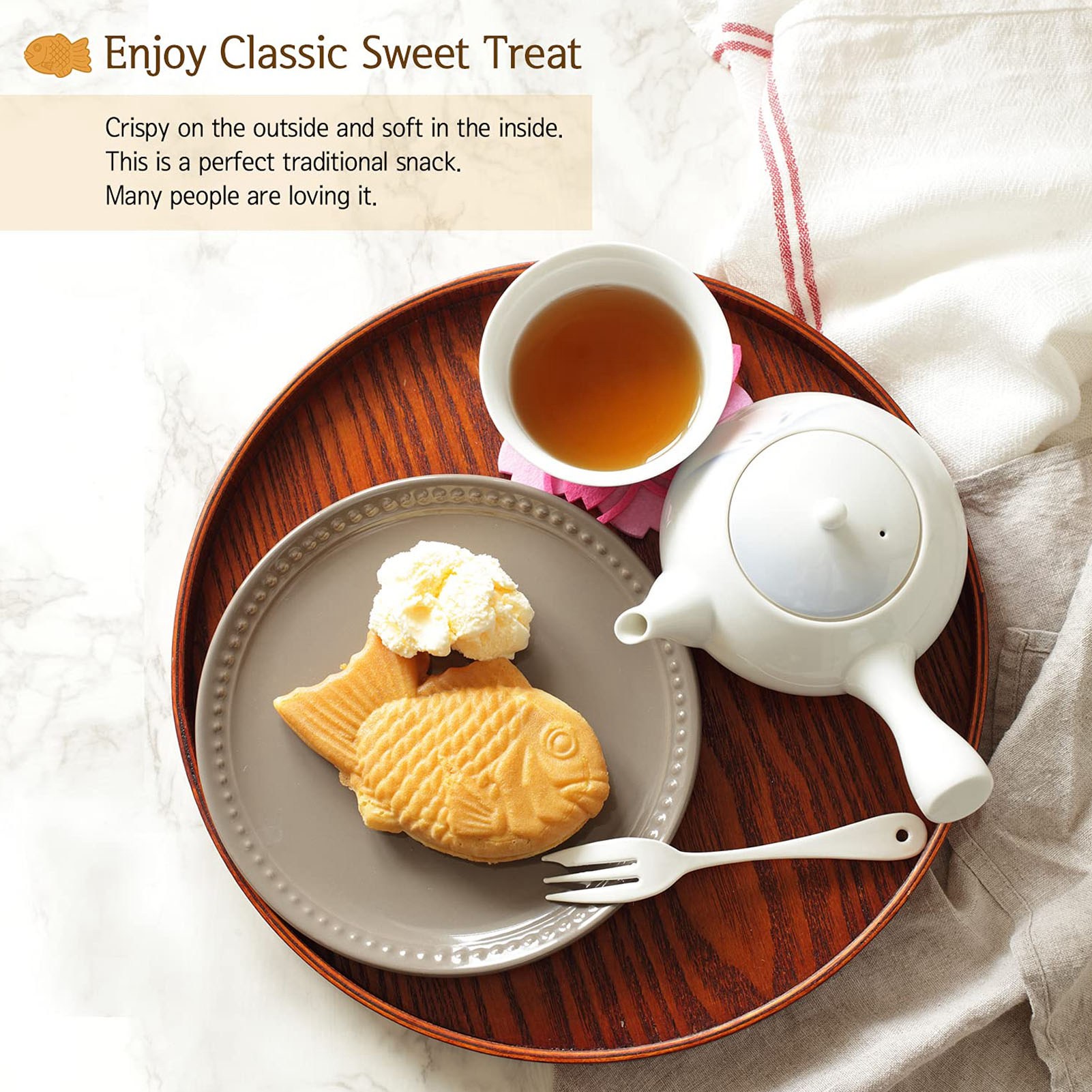 Taiyaki อุปกรณ์ทำเค้กรูปปลา ta - Tteokbokki Rice Cake บทวิจารณ์และราคา