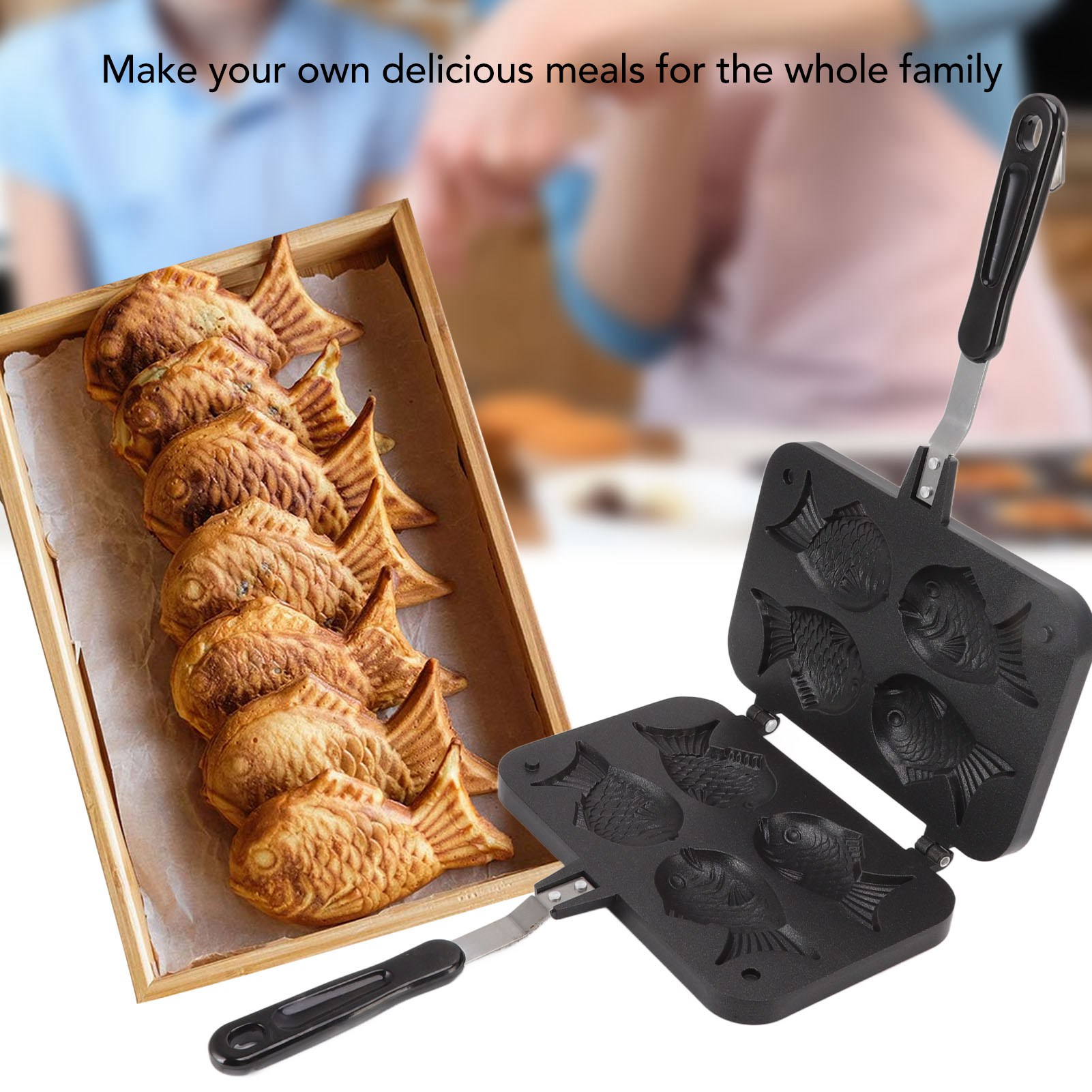 Taiyaki อุปกรณ์ทำเค้กรูปปลา ta - Tteokbokki Rice Cake บทวิจารณ์และราคา