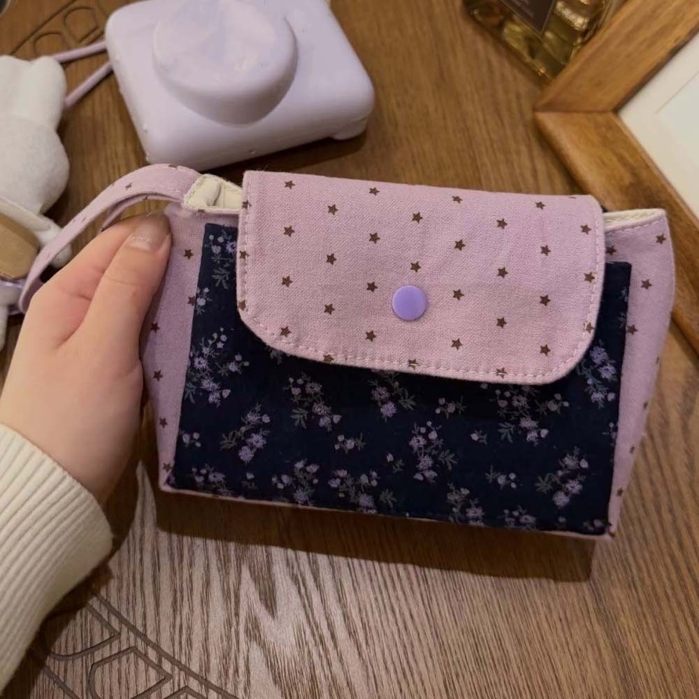 กระเป๋าแต่งหน้าลายดอกไม้สีม่วง - The Korean Lifestyle บทวิจารณ์และราคา