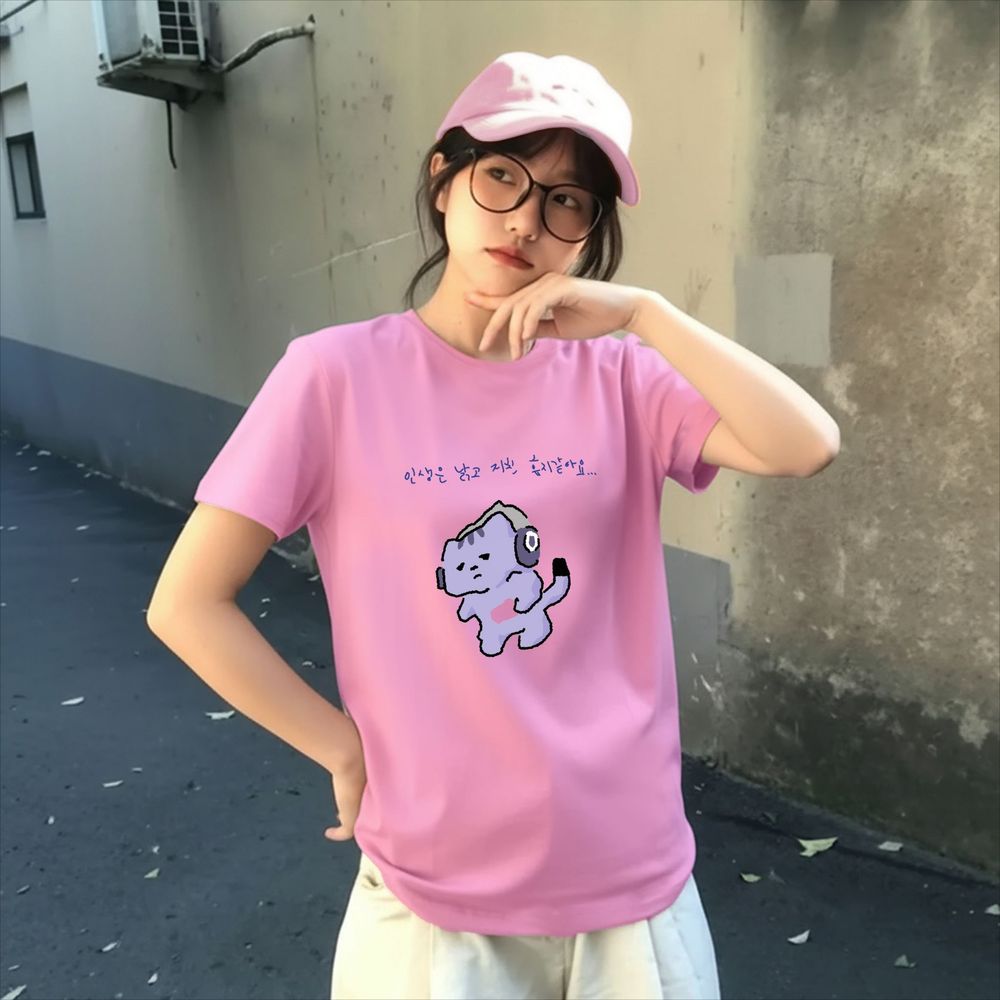 เสื้อยืดพิมพ์ลายข้อความน่ารัก  - The Korean Lifestyle บทวิจารณ์และราคา