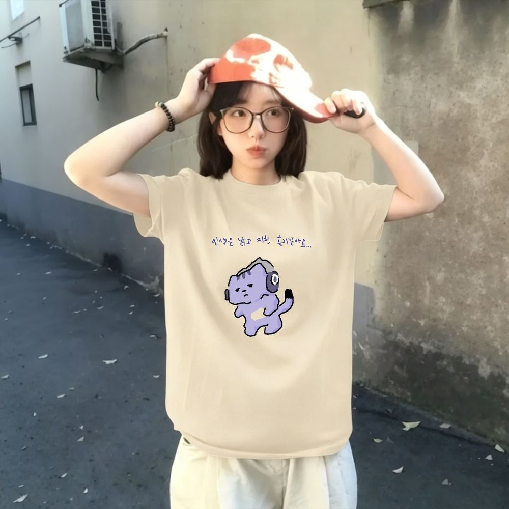เสื้อยืดพิมพ์ลายข้อความน่ารัก  - The Korean Lifestyle บทวิจารณ์และราคา