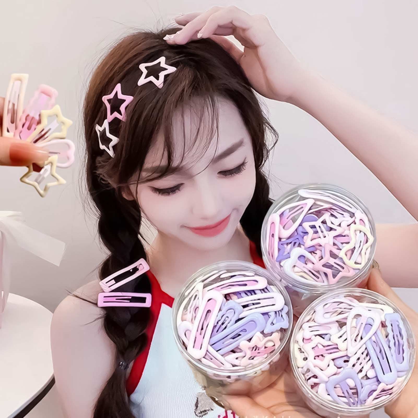เข็มกลัดติดผมสไตล์หวาน 3 ชิ้น  - The Korean Lifestyle บทวิจารณ์และราคา